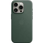 Apple – iPhone 15 Pro FineWoven Case with MagSafe – Evergreen