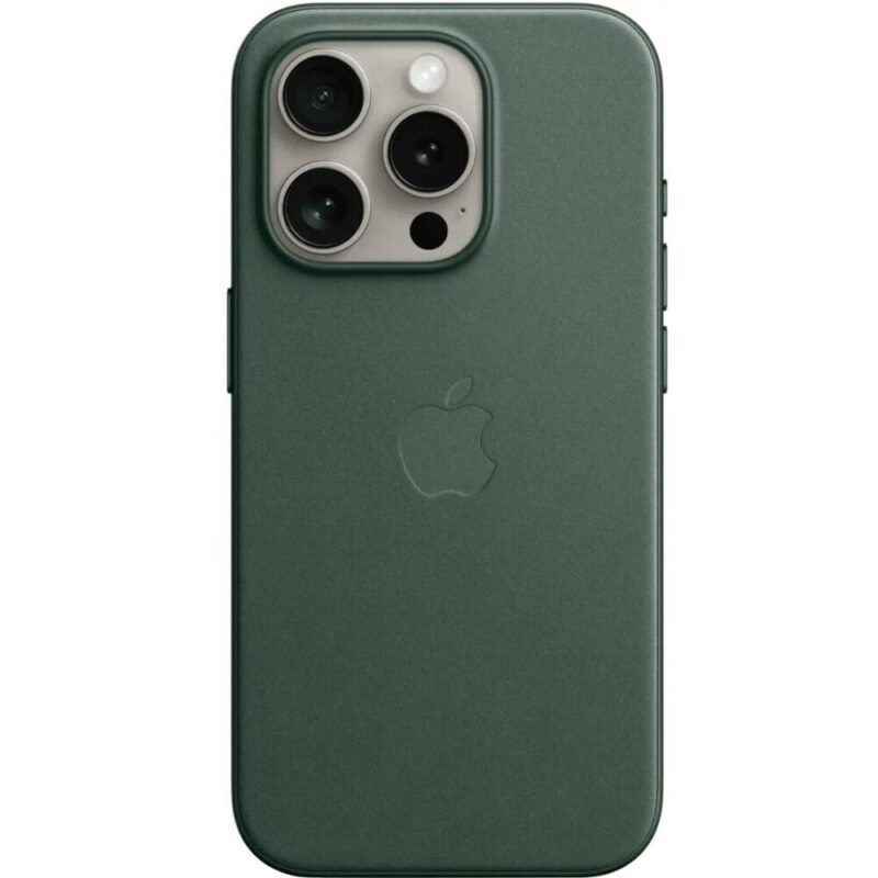 Apple – iPhone 15 Pro FineWoven Case with MagSafe – Evergreen