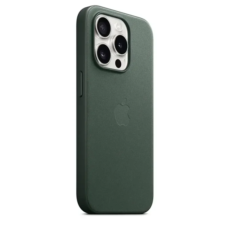 Apple – iPhone 15 Pro FineWoven Case with MagSafe – Evergreen