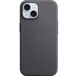 Apple – iPhone 15 FineWoven Case with MagSafe – Black