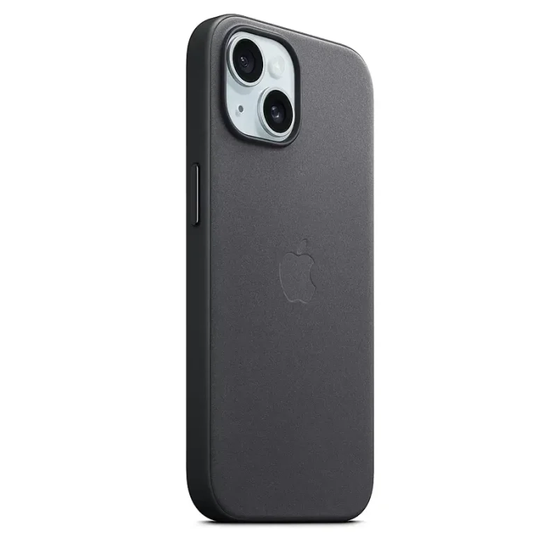 Apple – iPhone 15 FineWoven Case with MagSafe – Black
