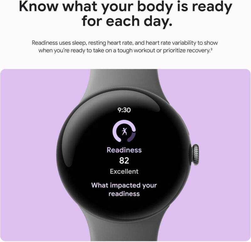 Google Pixel Watch 3 – Matte Black Case with Obsidian Active Band (41/45mm, Heart Rate Tracking, Fitbit Advanced, Fitness Insights, 24-Hour Battery)