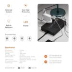 Porodo 6 AC 2 USB-A 24W & 4 USB-C PD 36W Multi-Port Super Hub (3M)