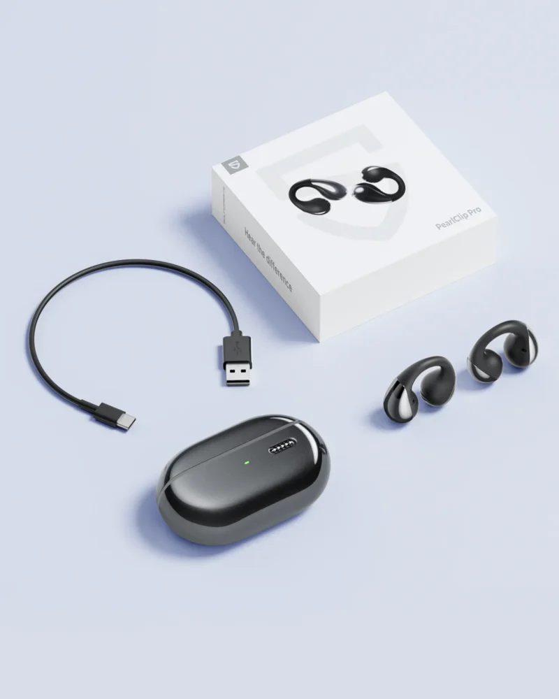 SoundPeats PearlClip Pro (Open-Ear Clip-On Earbuds with Multipoint, Spatial Audio and AI ENC Clear Calls)