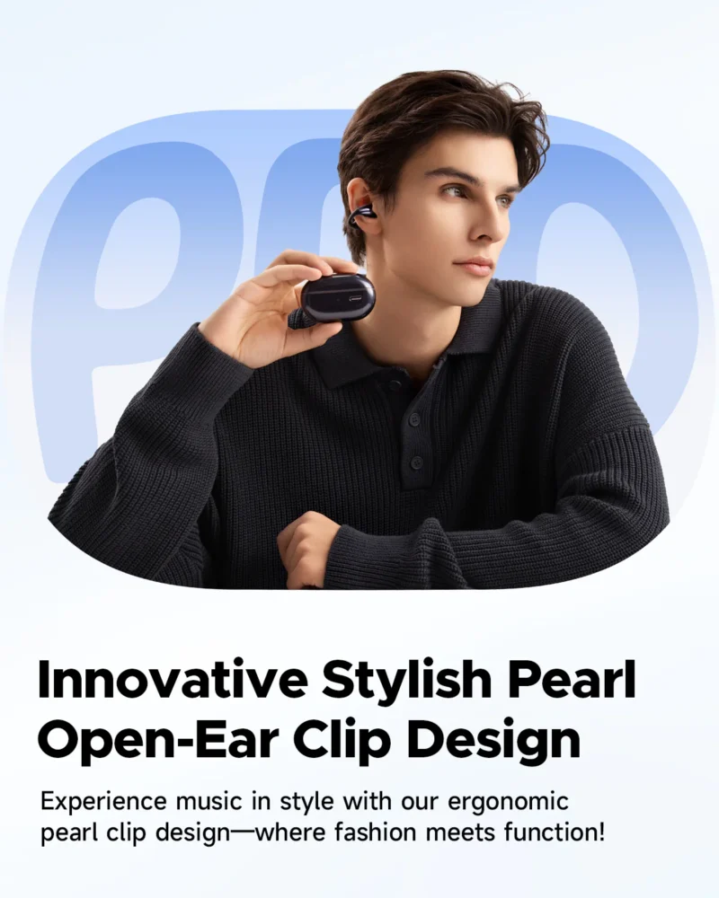 SoundPeats PearlClip Pro (Open-Ear Clip-On Earbuds with Multipoint, Spatial Audio and AI ENC Clear Calls)