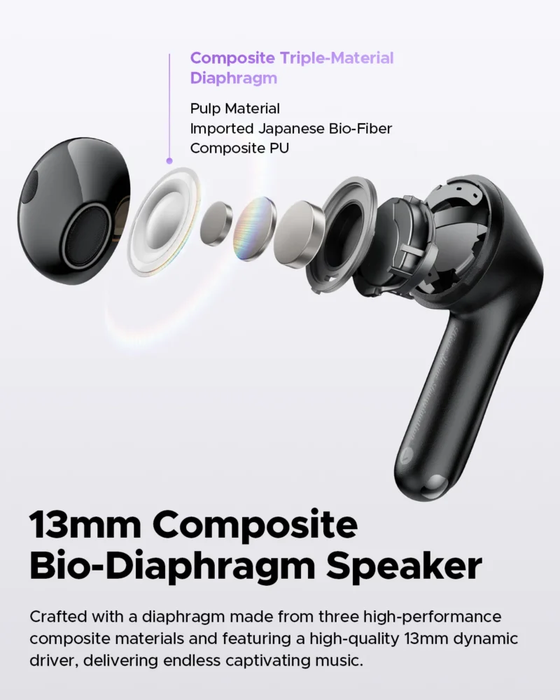 SoundPeats Air5 (Semi-In-Ear aptX Adaptive Lossless Wireless Earbuds with Snapdragon Sound and AI Adaptive ANC)
