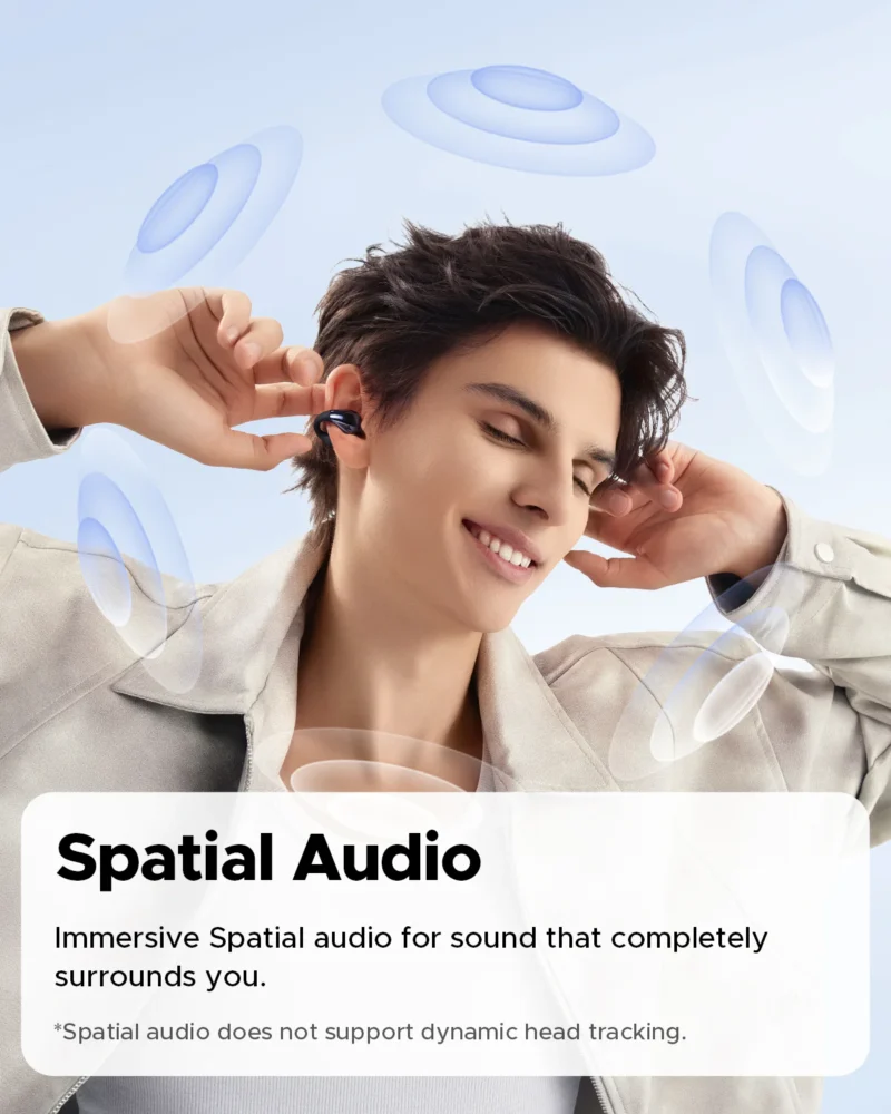 SoundPeats PearlClip Pro (Open-Ear Clip-On Earbuds with Multipoint, Spatial Audio and AI ENC Clear Calls)