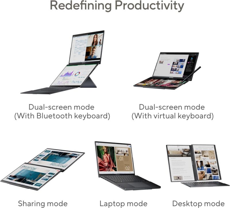 Asus ZenBook Duo (UX8406MA-PS99T) | Intel Core Ultra 9 185H, 32GB/1TB, 14-inch, Intel Arc Graphics, Windows 11 Home