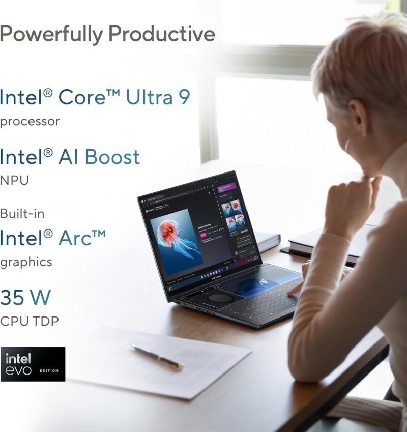 Asus ZenBook Duo (UX8406MA-PS99T) | Intel Core Ultra 9 185H, 32GB/1TB, 14-inch, Intel Arc Graphics, Windows 11 Home