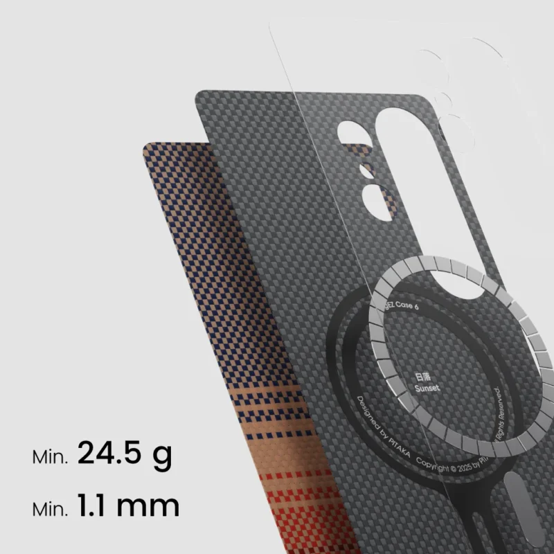 Pitaka Tactile Woven Case for Samsung Galaxy S25 Ultra (Thin and Light Case With Unique Woven Textures and Magsafe Compatibility)