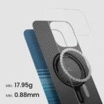 Pitaka Tactile Woven Case for Apple iPhone 16 Pro (Thin and Light Case With Unique Woven Textures and Magsafe Compatibility)