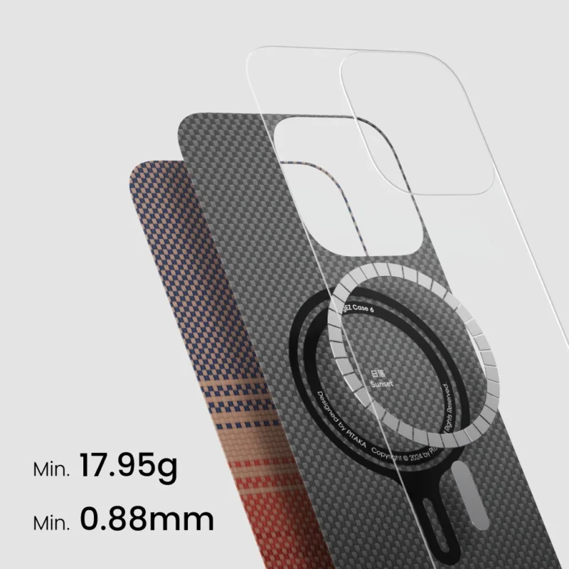 Pitaka Tactile Woven Case for Apple iPhone 16 Pro Max (Thin and Light Case With Unique Woven Textures and Magsafe Compatibility)