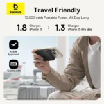 Baseus Airpow Ⅱ Qi2 Magnetic Power Bank 10,000mAh (Qi2 Certified, Wired and Wireless Charging With Type-C Cable）