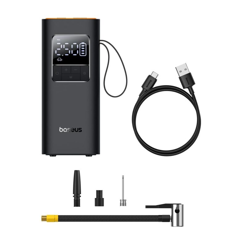 Baseus SuperMini Pro Series Wireless Car Inflator (USB-C Charging with 12 Safety Protections)