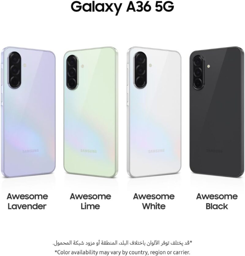 Samsung Galaxy A36 (Mid-Range Android Smartphone with Snapdragon CPU, AMOLED Display, IP67 and 45W Fast Charging)