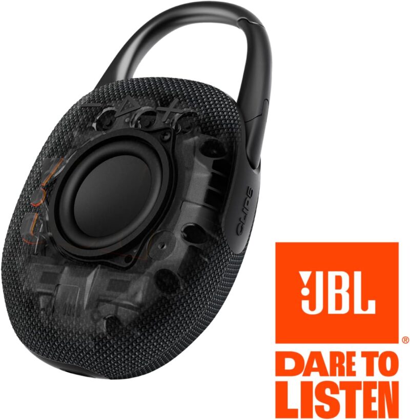 JBL Clip 5 (Ultra-Portable, Waterproof & Dustproof Bluetooth Speaker, Big Pro Sound with Punchy Bass)