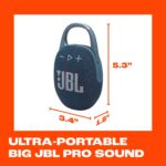JBL Clip 5 (Ultra-Portable, Waterproof & Dustproof Bluetooth Speaker, Big Pro Sound with Punchy Bass)