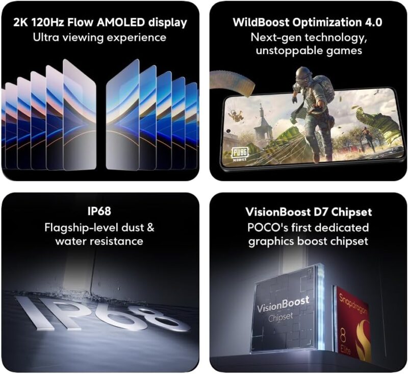 Poco F7 Pro 12GB/512GB (Qualcomm Snapdragon 8 Gen 3, 2K 120Hz Display, IP68, Global Version with 1 Year Warranty)
