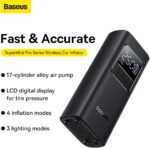 Baseus SuperMini Pro Series Wireless Car Inflator (USB-C Charging with 12 Safety Protections)