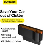Baseus OrganizeFun Series Car Console Storage Organizer  (Large Capacity Storage Console with Cup Holder)