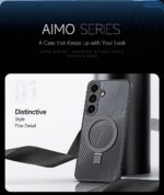 Dux Ducis Aimo Mag Series Case for Samsung Galaxy S25 Plus with Magnetic Stand