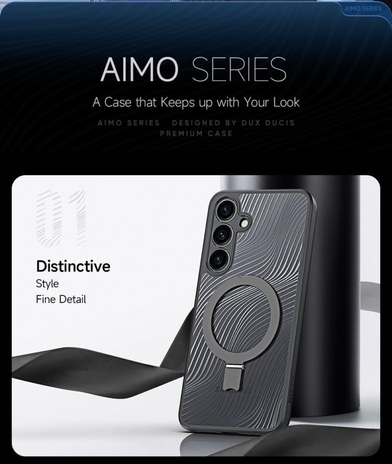 Dux Ducis Aimo Mag Series Case for Samsung Galaxy S25 Plus with Magnetic Stand