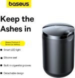 Baseus Premium 2 Series Car Ashtray (Premium Portable Ashtray with Ambient LED Light)