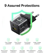 Baseus Palm 30W Fast Charger with Cable (Supports PD3.0, QC3.0, Smart Temperature Control with Cable Included)