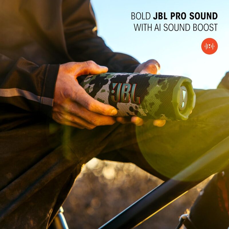 JBL FLIP 7 (Portable Waterproof and Drop-Proof Speaker, Bold Pro Sound with AI Sound Boost, 16Hrs of Playtime, and PushLock System)
