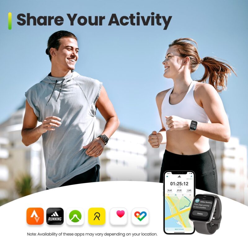 Amazfit Bip 5 Unity (46mm Smartwatch, 11-Day Battery, Fitness Tracker, 120+ Sports Modes, Heart Rate, Sleep Monitor, Android & iOS Compatible)