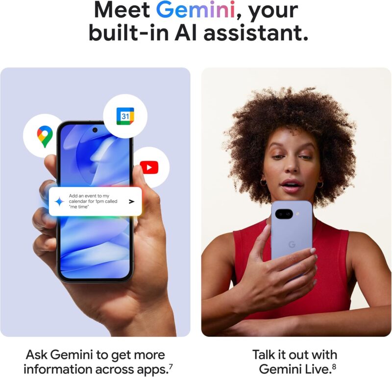 Google Pixel 9a 8GB/128GB (Android Smartphone with Incredible Camera and AI Photo Editing, All-Day Battery, and Powerful Security)