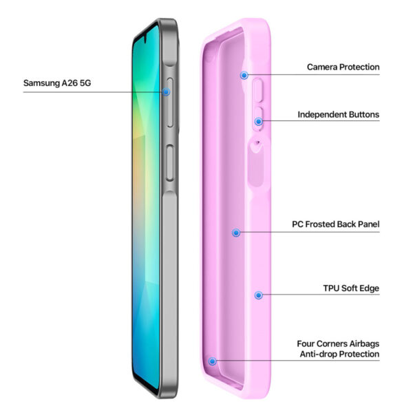 Dux Ducis Yind Series Case for Samsung Galaxy A26 – Rose Pink