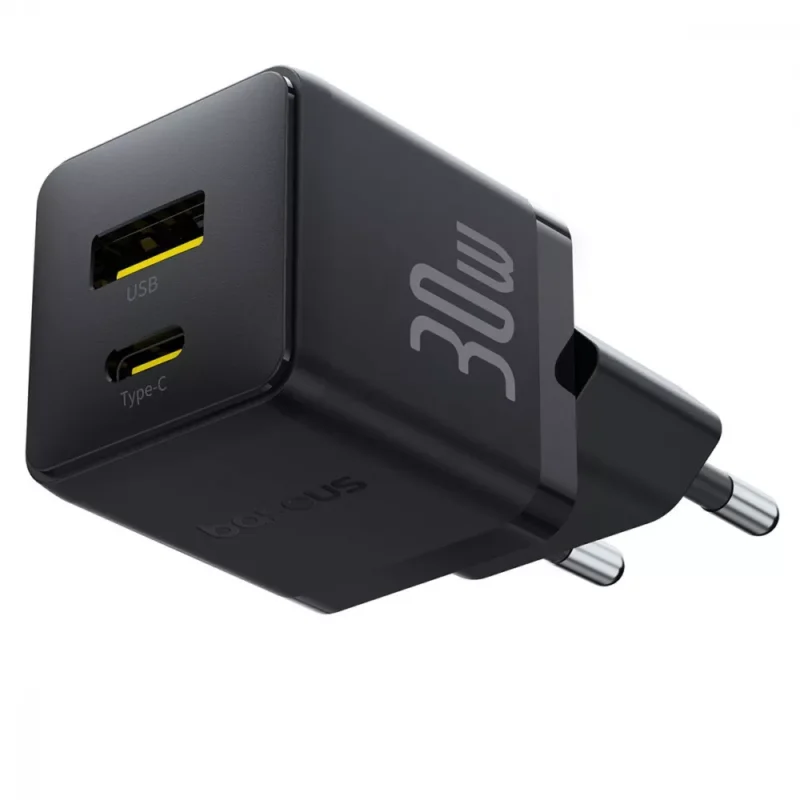 Baseus Palm 30W Fast Charger with Cable (Supports PD3.0, QC3.0, Smart Temperature Control with Cable Included)