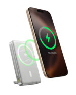 Baseus Nomos Qi2 10,000mAh – 45W (Magnetic Power Bank with Kickstand and Built-in USB-C Cable)