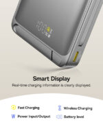 Baseus Nomos Qi2 10,000mAh – 45W (Magnetic Power Bank with Kickstand and Built-in USB-C Cable)
