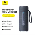 Baseus AeQur 30 Air (Portable Wireless Bluetooth Speaker, IPX5 Waterproof and 15 Hours of Audio Playback)