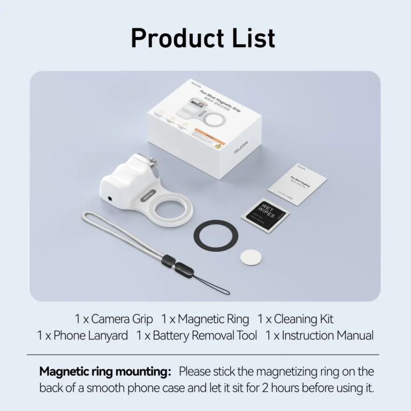 Telesin Magnetic Grip (Compatible with Magsafe Devices and any Magnetic Enabled Phones)
