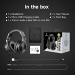 OneOdio Studio Pro C (Wireless/Wired Stereo Bluetooth Headsets Foldable Headset with Deep Bass, 50mm Neodymium Drivers)