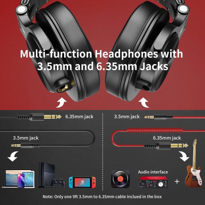 OneOdio Fusion A71 (Hi-Res Studio Recording Headphones – Wired Over Ear Headphones with SharePort)