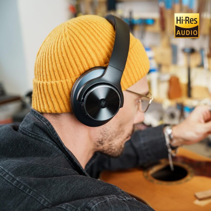 OneOdio Focus A10 (Hybrid Active Noise Cancelling Headphones, Hi-Res Audio, 50hrs Playtime with Speed Charge)