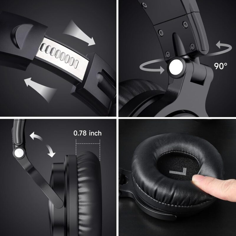 OneOdio Studio Pro C (Wireless/Wired Stereo Bluetooth Headsets Foldable Headset with Deep Bass, 50mm Neodymium Drivers)