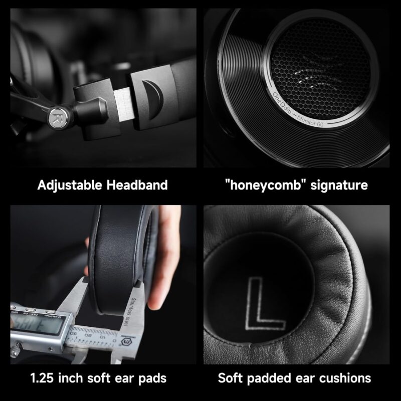 OneOdio Monitor 60 (Professional Studio Headphones Hi-Res Audio, Excellent Noise Isolation & Comfort)
