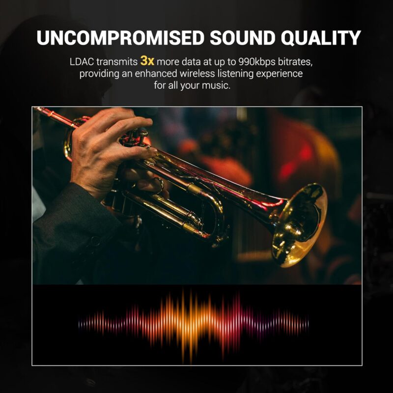 OneOdio Focus A5 (Wireless Over-Ear Headphones, Hybrid Active Noise Cancelling, 75H Playtime, Hi-Res LDAC Wireless Audio, Bluetooth 5.4, Built-in Mic, Low Latency)