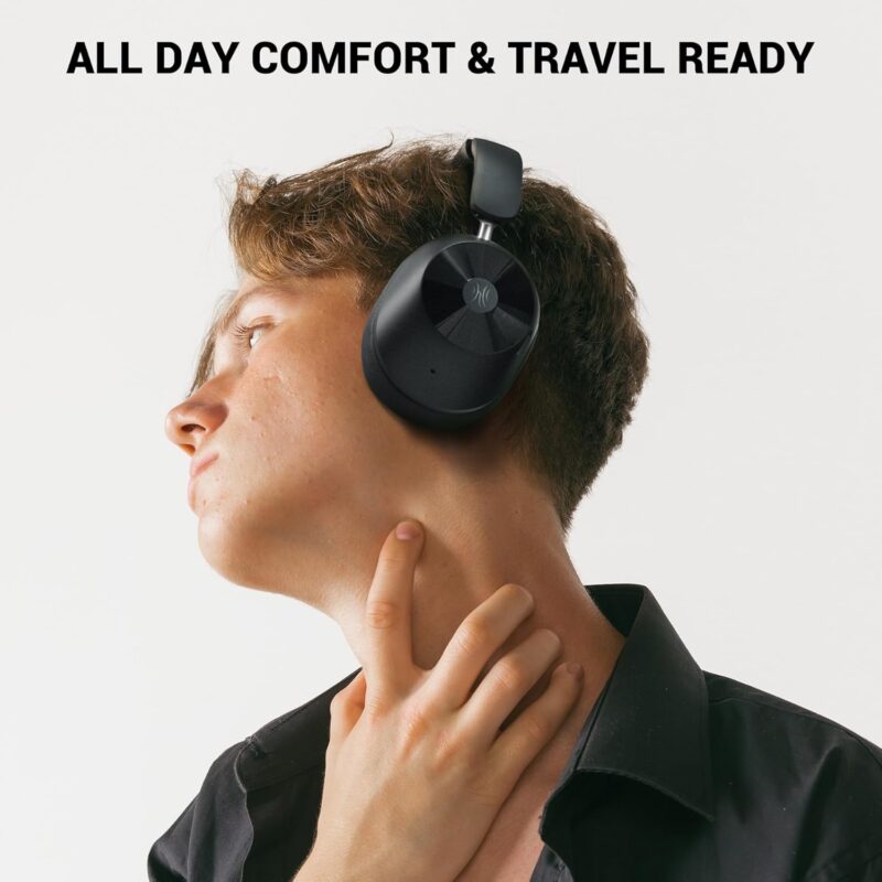 OneOdio Focus A5 (Wireless Over-Ear Headphones, Hybrid Active Noise Cancelling, 75H Playtime, Hi-Res LDAC Wireless Audio, Bluetooth 5.4, Built-in Mic, Low Latency)