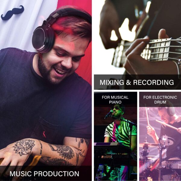 OneOdio Studio Pro 50 (Hi-Res Over-Ear Headphones for Studio Monitoring and Mixing, Sound Isolation, Leather Earcups, 50mm Driver)
