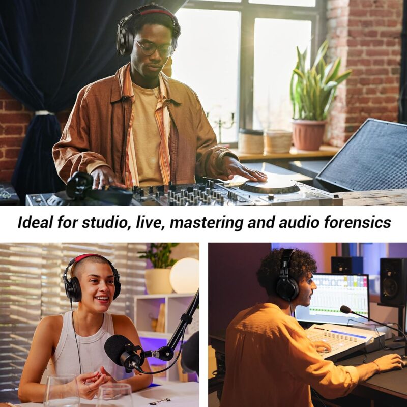 OneOdio Fusion A70 (Bluetooth Over Ear Headphones, Hi-Res, Built-in Mic, 3.5mm/6.35mm Wired Audio Jack for Studio Monitor & Mixing)