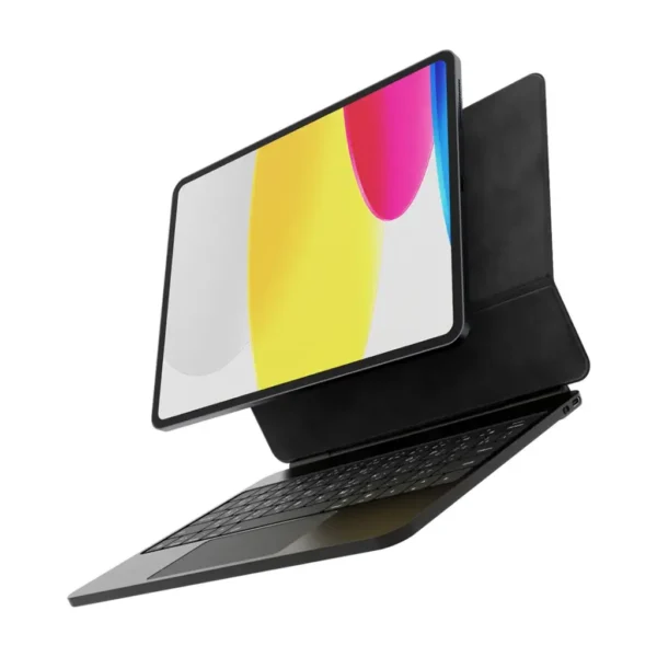 Powerology Smartcase Pro+ Wireless Keyboard Case for iPad 10th Gen (Built-in 500mAh Battery, Type-C Fast Charging, Backlit Keyboard)