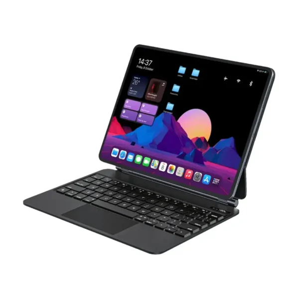 Powerology Smartcase Pro+ Wireless Keyboard Case for iPad 10th Gen (Built-in 500mAh Battery, Type-C Fast Charging, Backlit Keyboard)