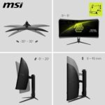MSI MAG 342CQR E2 (34-inch UWQHD Curved Gaming Monitor, 180Hz, 1ms, 1500R, HDR Ready, VA, 1ms)