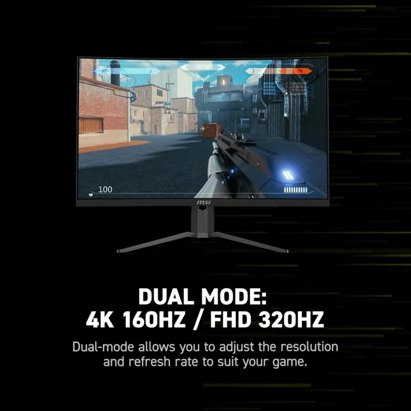 MSI MAG 321CUPDF (32-inch 4K UHD Curved Gaming Monitor, 4K/160Hz and FHD/320Hz Dual Mode, Rapid VA, 0.5ms, VESA DisplayHDR 400)